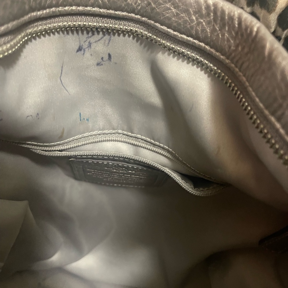 Gently used Metallic Color Coach Bag in Very good condition